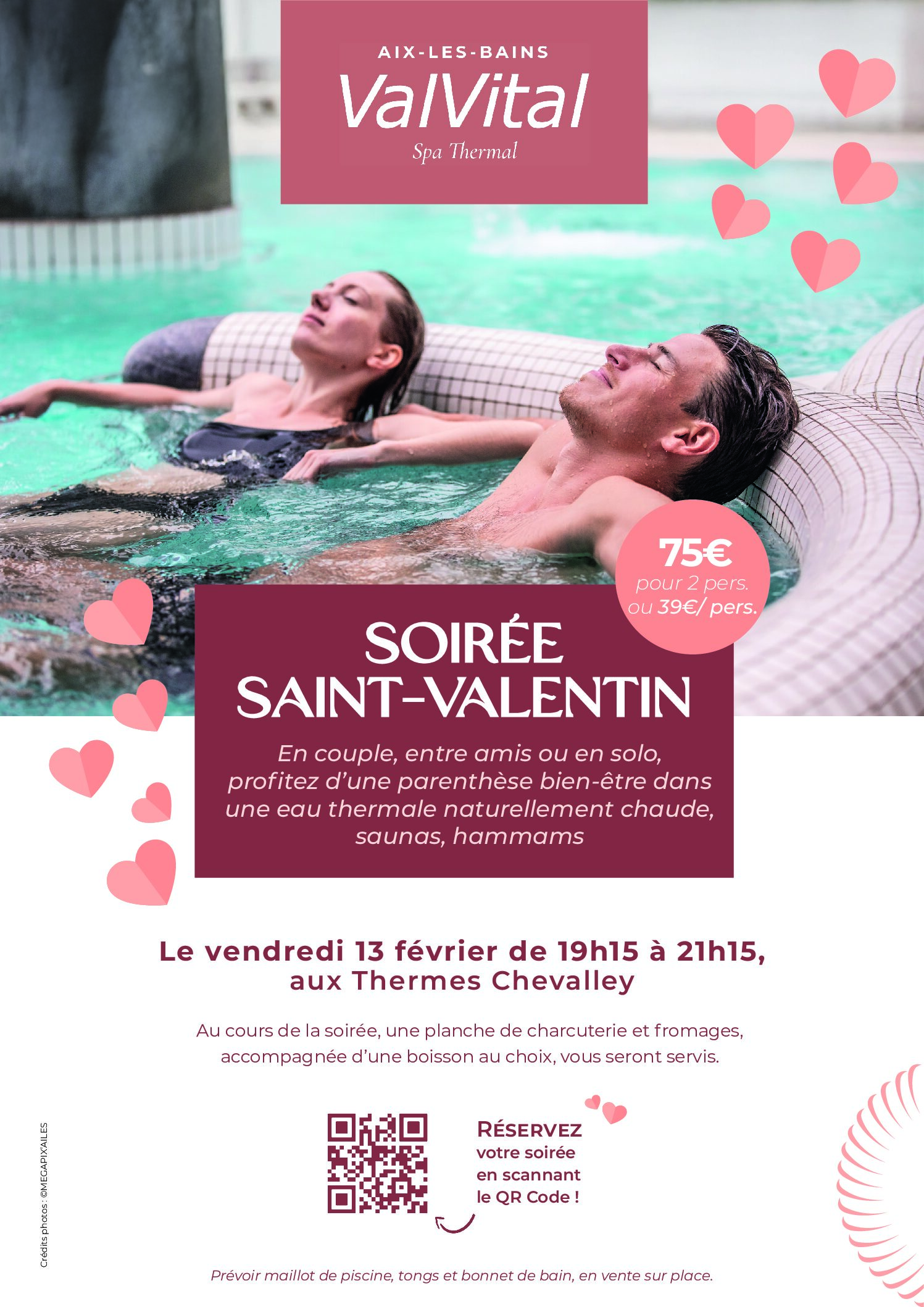 Soirée Saint-Valentin bien-être aux Thermes Chevalley
